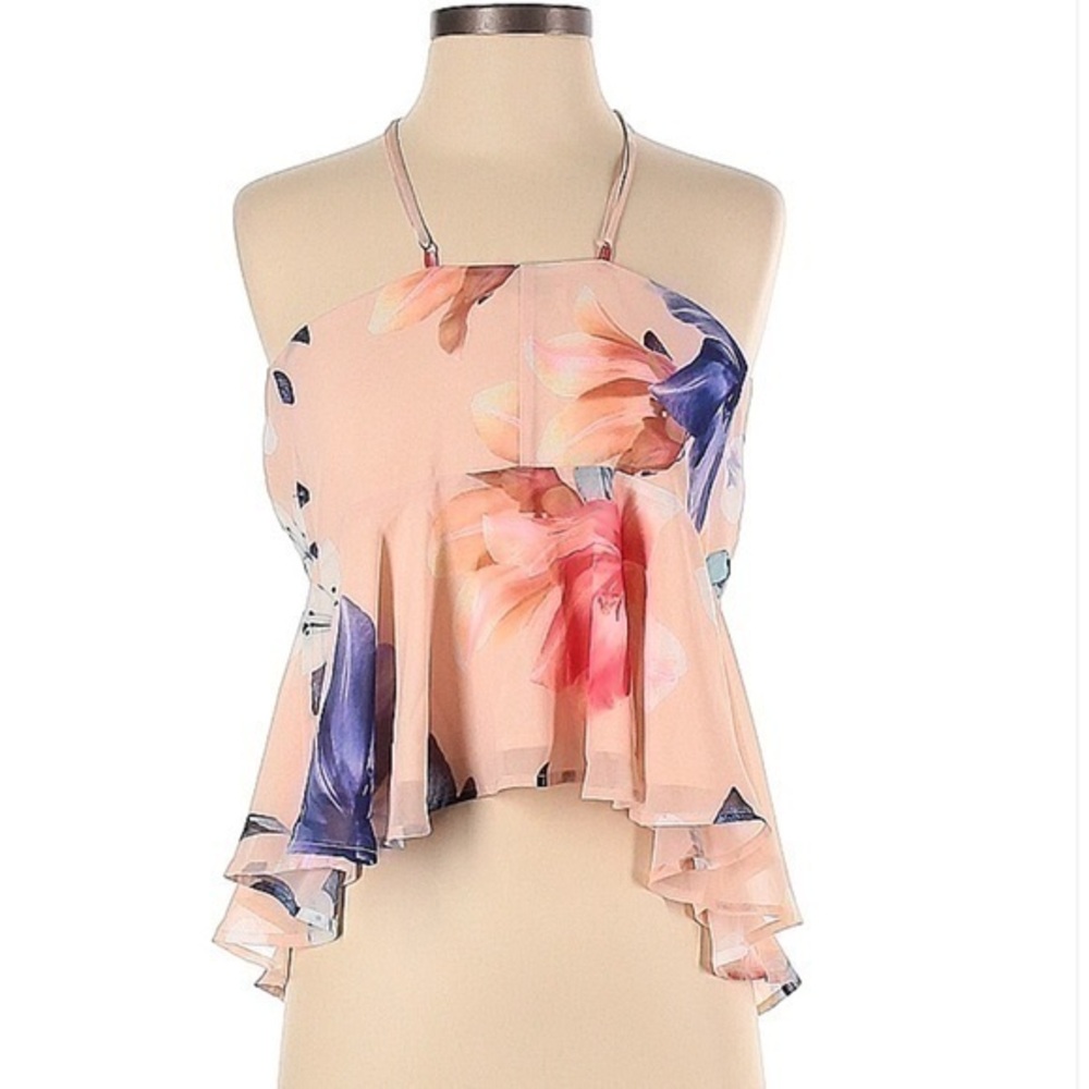 Yumi Kim Floral Print Sleeveless Blouse Size S